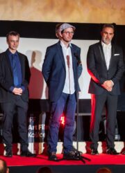 Judit Pecháček, Alan Soural, Tomáš Hubáček, Marek Urban, Ján Macola. Otvárací ceremoniál © IFF Art Film, Lukáš Klimek